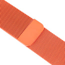 Milanese Loop Magnetic Stainless Steel Watch Band for Apple Watch Series 7 45mm / 6 & SE & 5 & 4 44mm / 3 & 2 & 1 42mm(Orange)