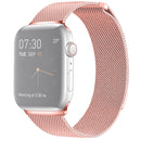 Milanese Loop Magnetic Stainless Steel Watch Band for Apple Watch Series 7 45mm / 6 & SE & 5 & 4 44mm / 3 & 2 & 1 42mm(Pink)