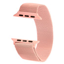 Milanese Loop Magnetic Stainless Steel Watch Band for Apple Watch Series 7 45mm / 6 & SE & 5 & 4 44mm / 3 & 2 & 1 42mm(Pink)