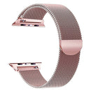 Milanese Loop Magnetic Stainless Steel Watch Band for Apple Watch Series 7 45mm / 6 & SE & 5 & 4 44mm / 3 & 2 & 1 42mm(Rose Pink)