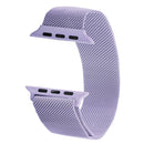 Milanese Loop Magnetic Stainless Steel Watch Band for Apple Watch Series 7 45mm / 6 & SE & 5 & 4 44mm / 3 & 2 & 1 42mm(Light Purple)