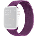 Milanese Loop Magnetic Stainless Steel Watch Band for Apple Watch Series 7 45mm / 6 & SE & 5 & 4 44mm / 3 & 2 & 1 42mm(Purple)