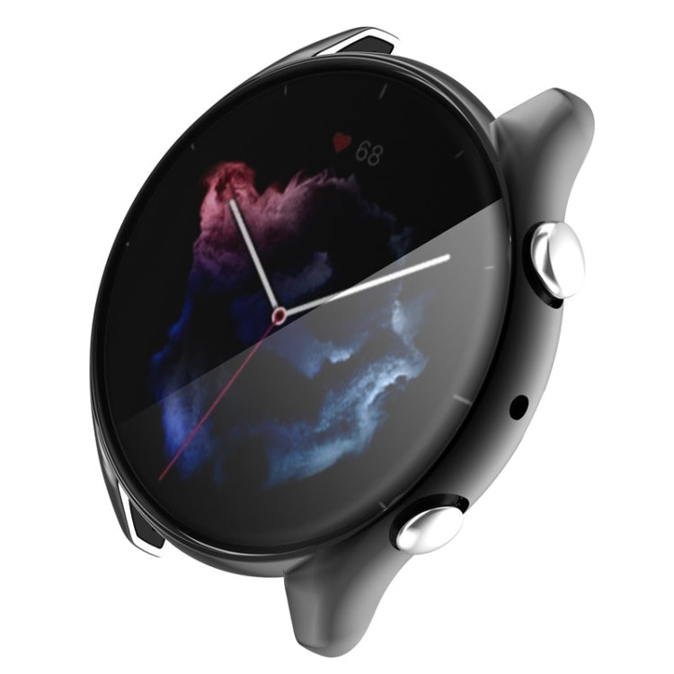 For Amazfit GTR 3 / GTR 3 Pro Full Coverage TPU Electroplating Watch Case (Black)