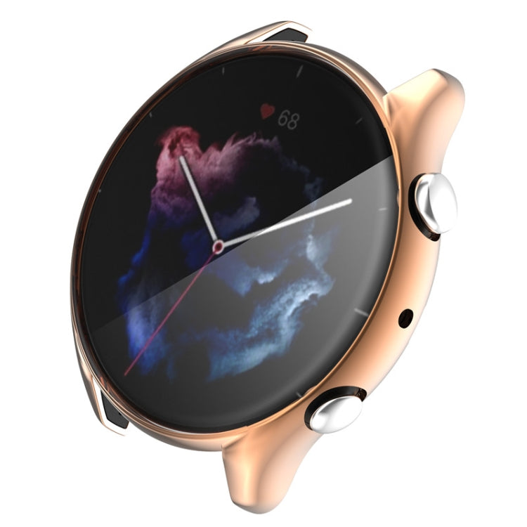 For Amazfit GTR 3 / GTR 3 Pro Full Coverage TPU Electroplating Watch Case (Rose Gold)
