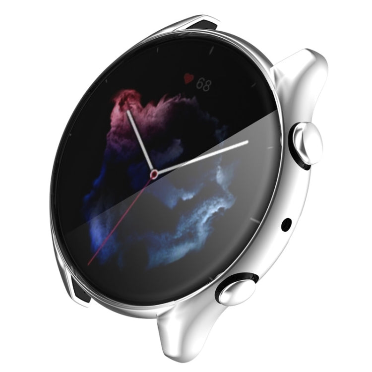 For Amazfit GTR 3 / GTR 3 Pro Full Coverage TPU Electroplating Watch Case (Silver)