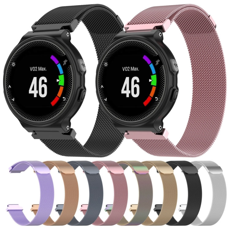 Milanese Watch Band for Garmin Forerunner 235 22cm(Black)