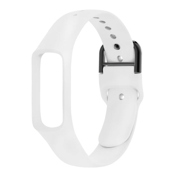 Smart Watch Pure Color Silicone Watch Band for Galaxy Fit-e (White)