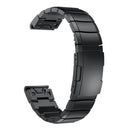 Quick Dismantling Steel Watch Band for Garmin Fenix 5X 26mm(Black)