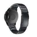 Quick Dismantling Steel Watch Band for Garmin Fenix 5X 26mm(Black)