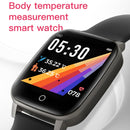 T1 Body Temperature Measurement Smart Sports Watch, 1.3 inch Screen, IP67 Waterproof, Support Automatic Temperature and Heart Rate Monitoring / Sleep Monitoring / Sedentary Reminder(Black)