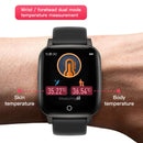 T1 Body Temperature Measurement Smart Sports Watch, 1.3 inch Screen, IP67 Waterproof, Support Automatic Temperature and Heart Rate Monitoring / Sleep Monitoring / Sedentary Reminder(Black)