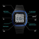 SKMEI 1278 Fashionable Outdoor 50m Waterproof Digital Watch Student Sports Wrist Watch Support 5 Group Alarm Clocks(Blue)