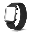 For Apple Watch Series 3 & 2 & 1 38mm Milanese Loop Simple Fashion Metal Watch Band(Black)
