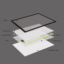 23W 12V LED Three Level of Brightness Dimmable A2 Acrylic Copy Boards Anime Sketch Drawing Sketchpad, US Plug