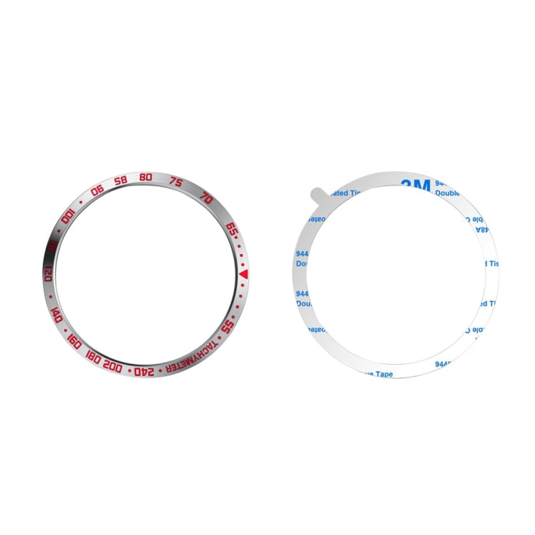 Dial Steel Protective Frame for Galaxy Watch 46mm(Red + White)