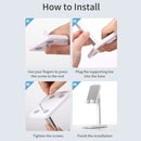 ROCK RPH0944 Adjustable Lifting 90 Degree Rotation ABS Stand Desktop Phone Tablet Holder(Black)