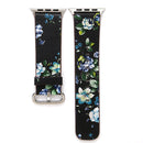 For Apple Watch Series 7 45mm / 6&SE&5&4 44mm / 3&2&1 42mm Fashion Pastoralism Style Little Floral Pattern Women Watch Leather Watch Band