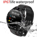 V9 3G+32G 1.6 inch IPS Screen IP67 Life Waterproof 4G Smart Watch, Support Heart Rate Monitoring / Message Notification / Phone Call / Dual Cameras (Brown)