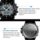 SKMEI 1016 Multifunctional Men Outdoor Sports Noctilucent Waterproof Double Digital Watch (Black)