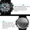 SKMEI 1016 Multifunctional Men Outdoor Sports Noctilucent Waterproof Double Digital Watch (Black)