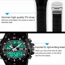 SKMEI 1016 Multifunctional Men Outdoor Sports Noctilucent Waterproof Double Digital Watch (Black)