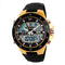 SKMEI 1016 Multifunctional Men Outdoor Sports Noctilucent Waterproof Double Digital Watch (Gold)