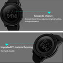 SKMEI 1142 Multifunctional Men Outdoor Sports Noctilucent Waterproof Silica Gel Digital Watch (Black)