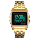 SKMEI 1368 Multifunctional Men Outdoor Sports Noctilucent Waterproof Digital Watch(Gold)