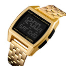 SKMEI 1368 Multifunctional Men Outdoor Sports Noctilucent Waterproof Digital Watch(Gold)