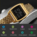 SKMEI 1368 Multifunctional Men Outdoor Sports Noctilucent Waterproof Digital Watch(Gold)