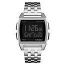 SKMEI 1368 Multifunctional Men Outdoor Sports Noctilucent Waterproof Digital Watch(Silver)