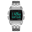 SKMEI 1368 Multifunctional Men Outdoor Sports Noctilucent Waterproof Digital Watch(Silver)