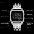 SKMEI 1368 Multifunctional Men Outdoor Sports Noctilucent Waterproof Digital Watch(Silver)