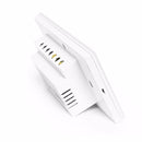 120mm 1 Gang Tempered Glass Panel Wall Switch Smart Home Light Touch Switch with RF433 Remote Controller, AC 110V-240V(White)