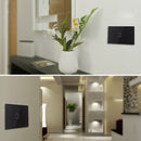 120mm 1 Gang Tempered Glass Panel Wall Switch Smart Home Light Touch Switch with RF433 Remote Controller, AC 110V-240V(White)
