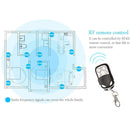 120mm 3 Gang Tempered Glass Panel Wall Switch Smart Home Light Touch Switch with RF433 Remote Controller, AC 110V-240V(White)
