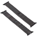 For Apple Watch Series 7 41mm / 6 & SE & 5 & 4 40mm / 3 & 2 & 1 38mm Nine Beads Stainless Steel Wrist Strap Watch Band (Black)