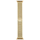 For Apple Watch Series 7 41mm / 6 & SE & 5 & 4 40mm / 3 & 2 & 1 38mm Nine Beads Stainless Steel Wrist Strap Watch Band (Gold)