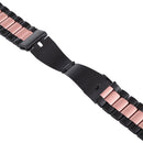 For Apple Watch Series 7 41mm / 6 & SE & 5 & 4 40mm / 3 & 2 & 1 38mm Stainless Steel Wrist Strap Watch Band(Black+Rose gold)
