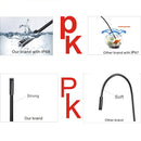 2.0MP HD Camera WiFi Endoscope Snake Tube Inspection Camera with 8 LED, Waterproof IP68, Lens Diameter: 8mm, Length: 5m, Hard Line