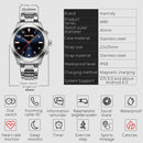 M80 Smart Steel Band Watch for Men, Support Heart Rate Monitoring & Sleep Monitoring & Exercise Pedometer (Black)
