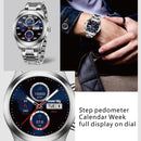 M80 Smart Steel Band Watch for Men, Support Heart Rate Monitoring & Sleep Monitoring & Exercise Pedometer (Black)