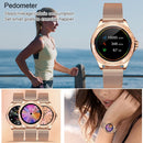 M6003 Stainless Steel Mesh Strap Fashion Smart Watch for Women, Support Heart Rate Monitoring & Pedometer & Sleep Monitoring & Calories(Rose Gold)