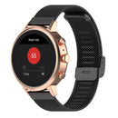 18mm Metal Mesh Wrist Strap Watch Band for Fossil Female Sport / Charter HR / Gen 4 Q Venture HR(Black)