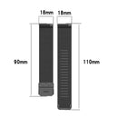 18mm Metal Mesh Wrist Strap Watch Band for Fossil Female Sport / Charter HR / Gen 4 Q Venture HR(Black)