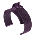 18mm Metal Mesh Wrist Strap Watch Band for Fossil Female Sport / Charter HR / Gen 4 Q Venture HR (Dark Purple)