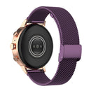 18mm Metal Mesh Wrist Strap Watch Band for Fossil Female Sport / Charter HR / Gen 4 Q Venture HR (Dark Purple)
