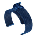 18mm Metal Mesh Wrist Strap Watch Band for Fossil Female Sport / Charter HR / Gen 4 Q Venture HR (Dark Blue)