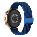 18mm Metal Mesh Wrist Strap Watch Band for Fossil Female Sport / Charter HR / Gen 4 Q Venture HR (Dark Blue)