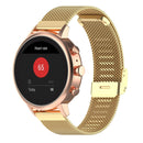 18mm Metal Mesh Wrist Strap Watch Band for Fossil Female Sport / Charter HR / Gen 4 Q Venture HR (Gold)